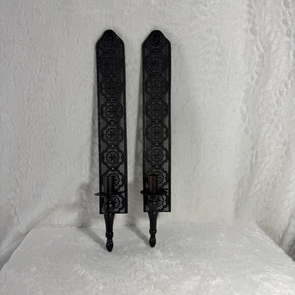 Hobby Lobby Other - Copper Floral Iron Wall Sconce Candle Holders Set Of Two